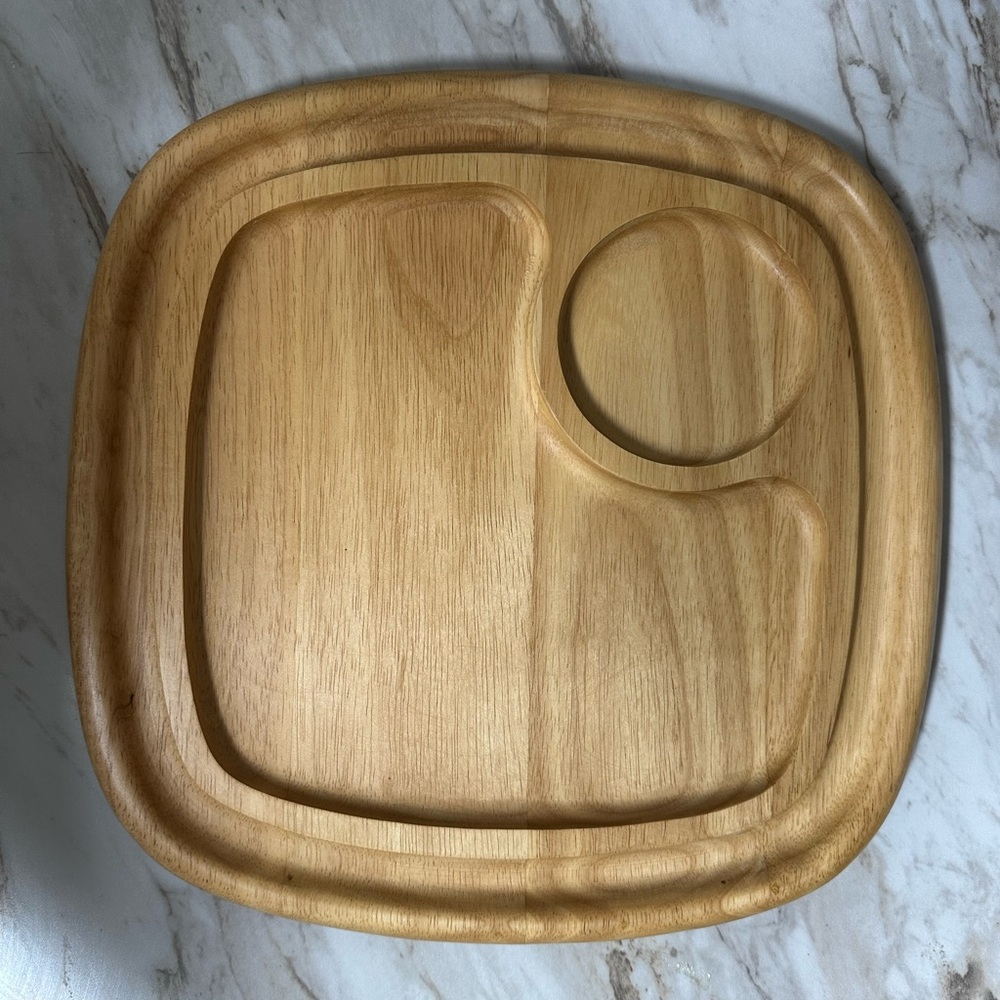 Dansk Natural Wood Square Cheeseboard and Charcuterie Tray